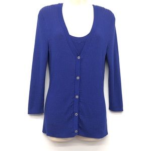 New York & Company Berry Blue Sweater Set